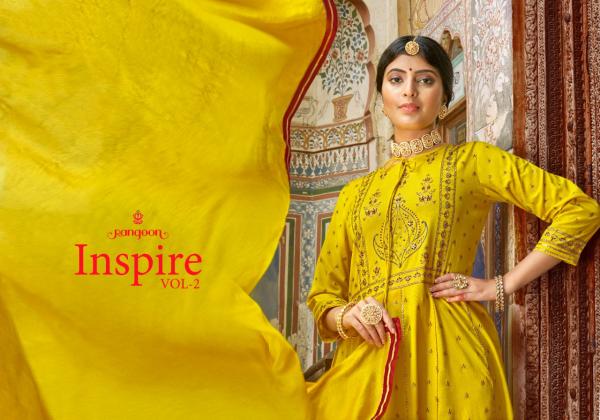 Rangoon Inspire Vol 2 Rayon Print Designer Readymade Suit